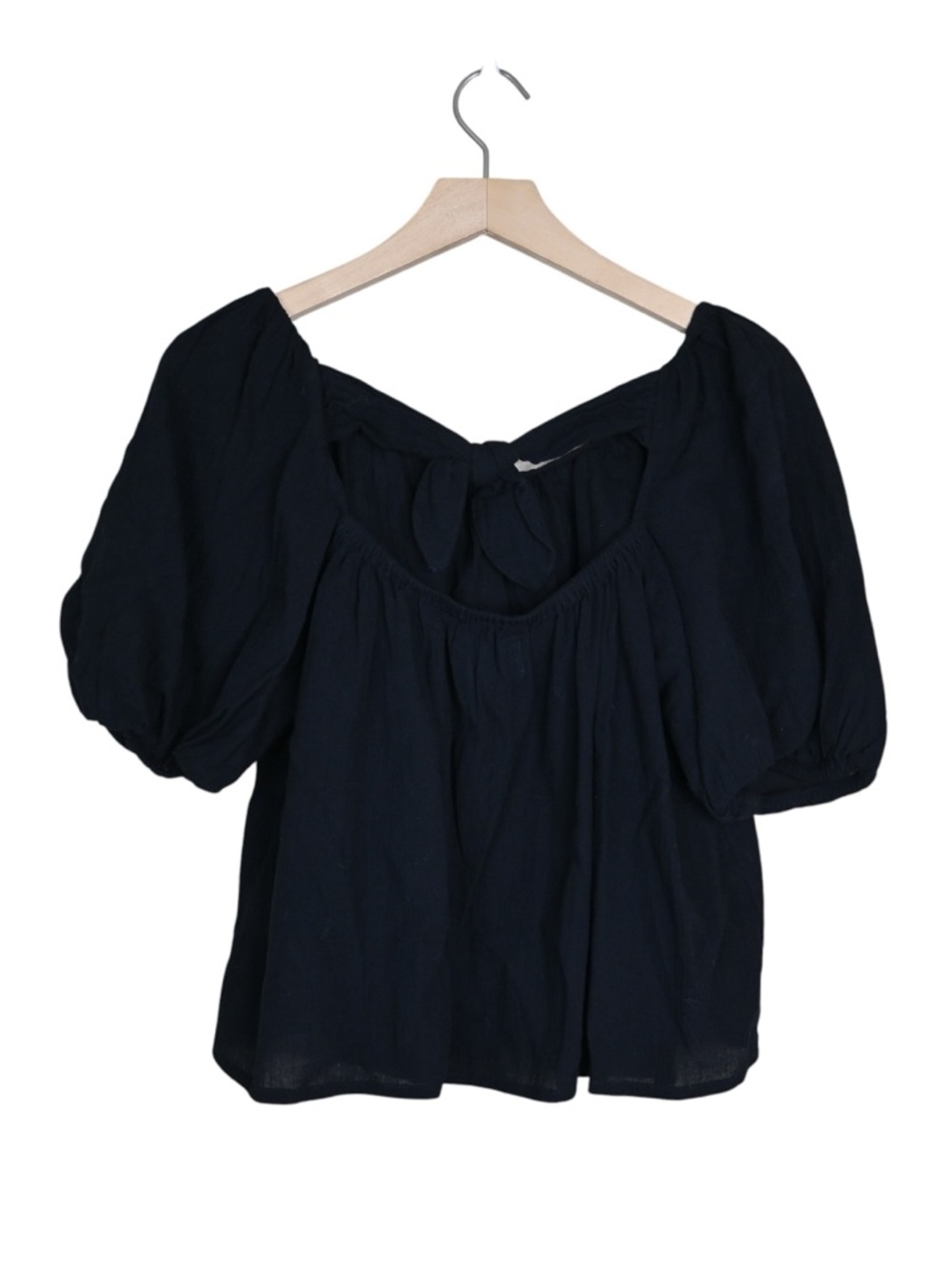 Old Navy Women's S Black Off-the-Shoulder Puff Sleeve Top - Picture 2 of 9